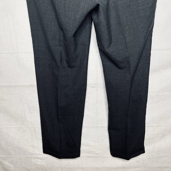Lauren Ralph Lauren Wool Blend Dress Pants Gray Pleated Trousers 36x32 Cuffed - Picture 7 of 9